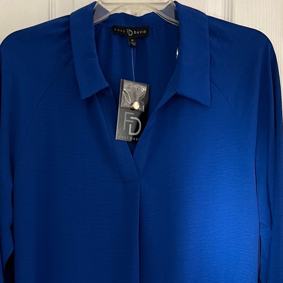 Fred David Dresses & Skirts - Beautiful Royal Blue Fred David shirt style dress. 100% Polyester.